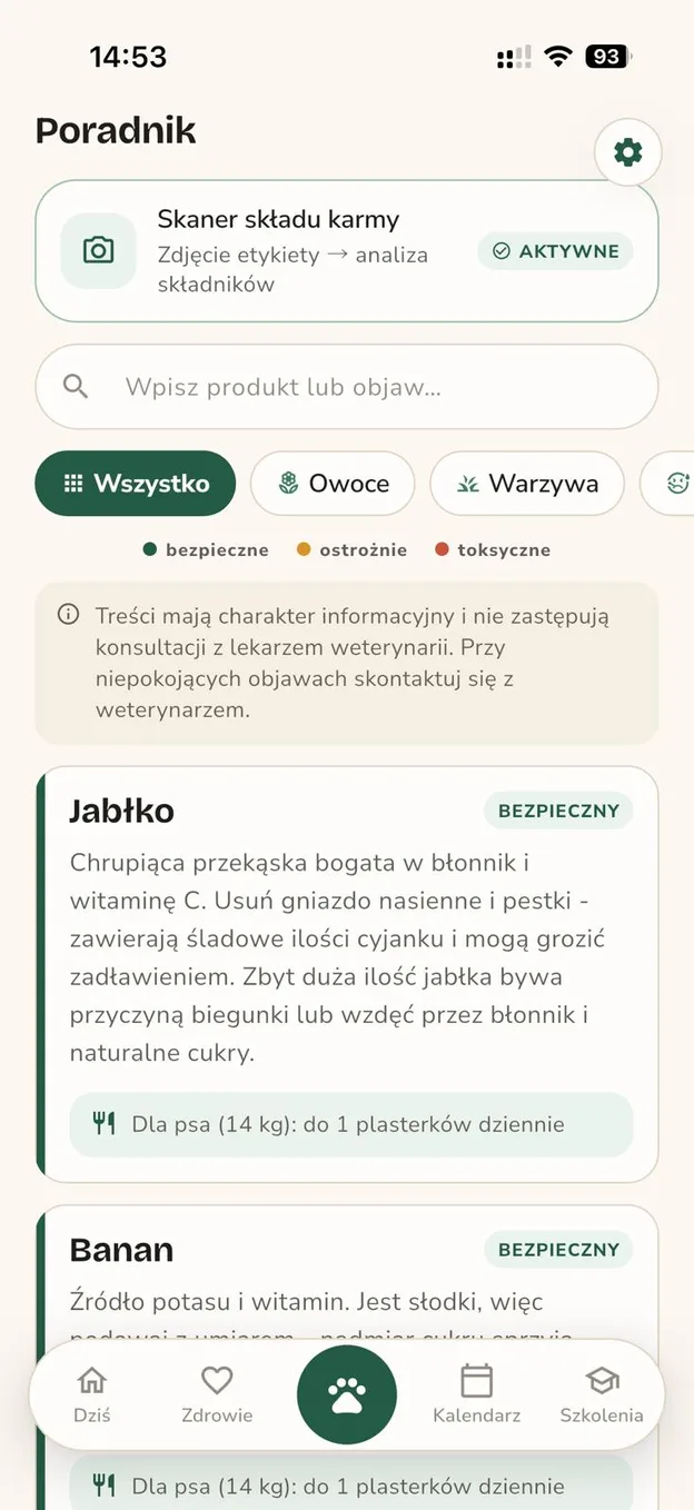 Poradnik ze skanerem składu karmy